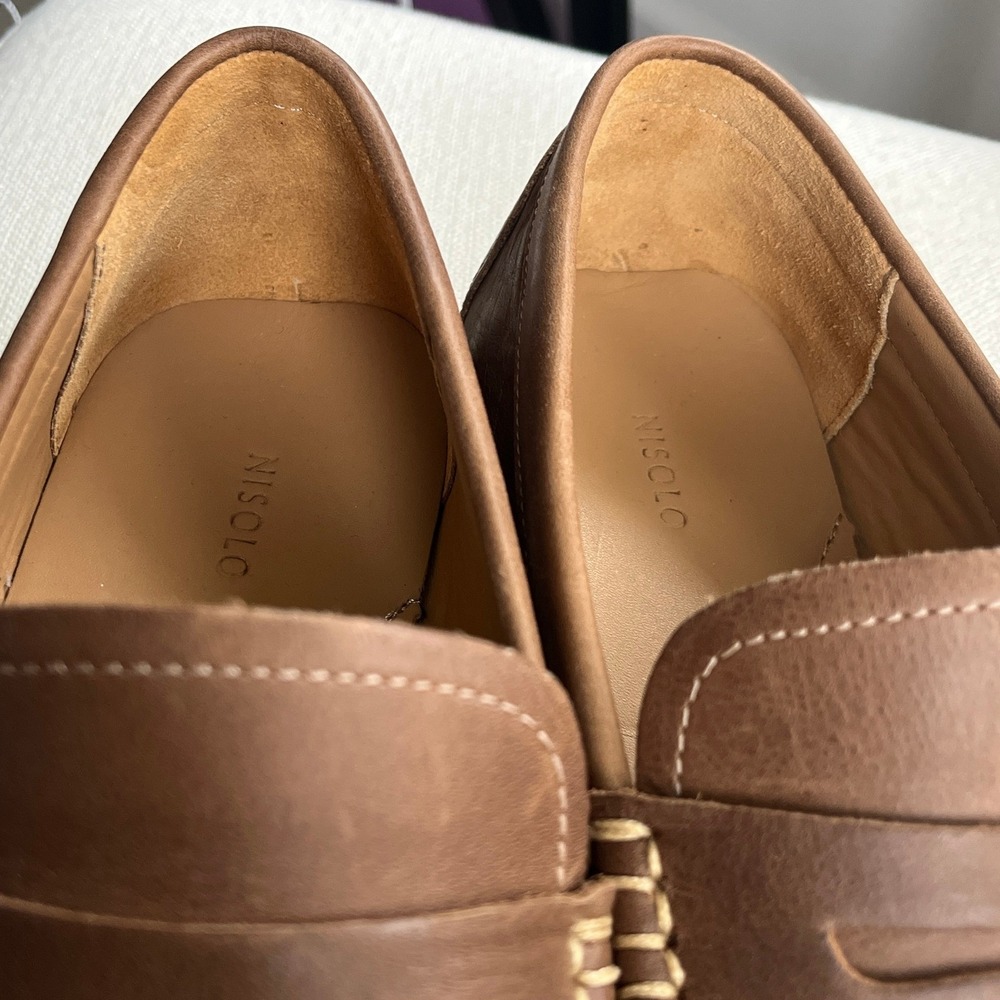 NWOB Nisolo Men's Leather Leo Loafer in Tabacco Tan Sz 10 - Picture 9 of 10